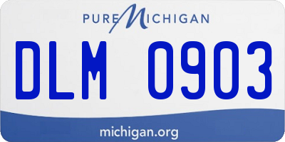 MI license plate DLM0903