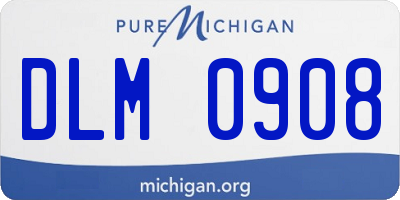 MI license plate DLM0908