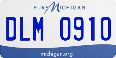 MI license plate DLM0910