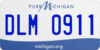 MI license plate DLM0911
