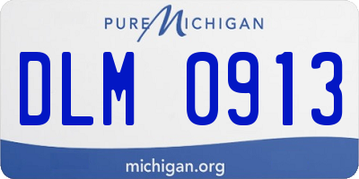 MI license plate DLM0913