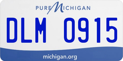 MI license plate DLM0915