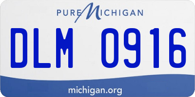 MI license plate DLM0916
