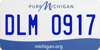 MI license plate DLM0917
