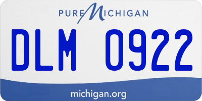 MI license plate DLM0922