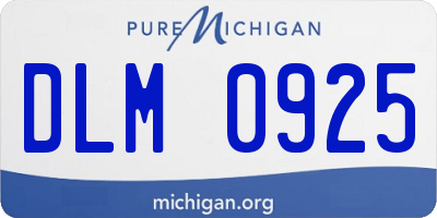 MI license plate DLM0925