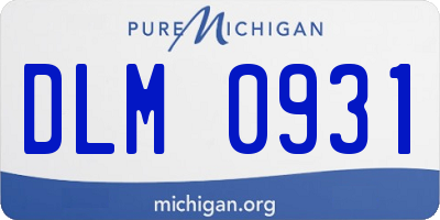 MI license plate DLM0931