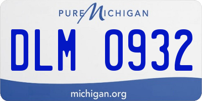 MI license plate DLM0932