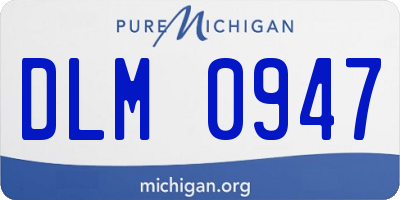MI license plate DLM0947