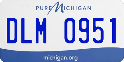 MI license plate DLM0951