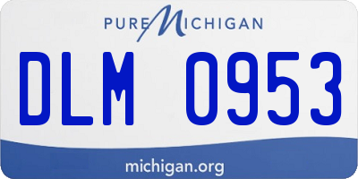 MI license plate DLM0953