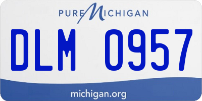 MI license plate DLM0957