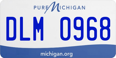 MI license plate DLM0968