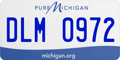 MI license plate DLM0972