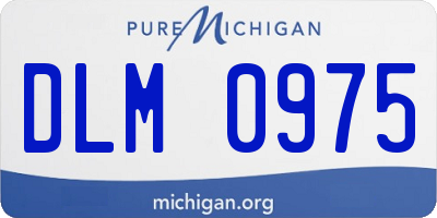 MI license plate DLM0975