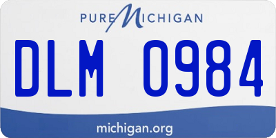 MI license plate DLM0984
