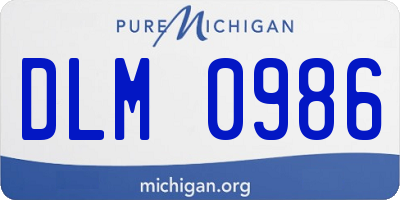 MI license plate DLM0986