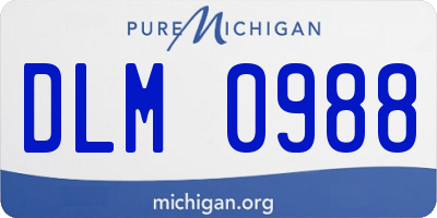MI license plate DLM0988
