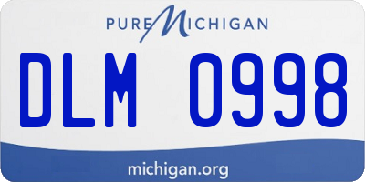 MI license plate DLM0998