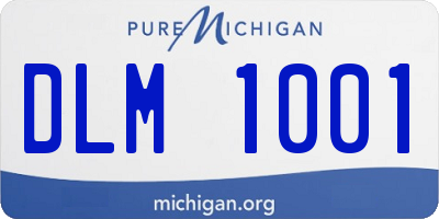 MI license plate DLM1001