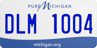 MI license plate DLM1004