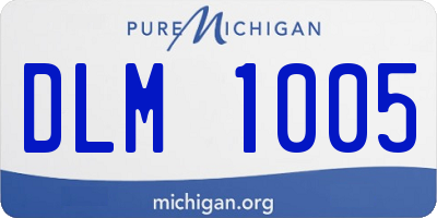 MI license plate DLM1005