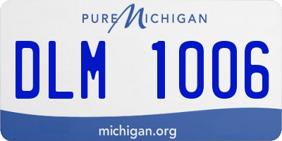 MI license plate DLM1006