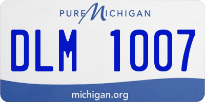 MI license plate DLM1007