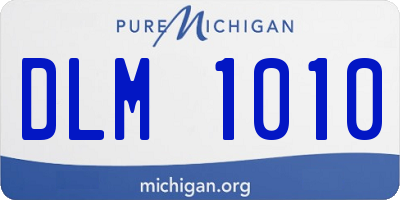 MI license plate DLM1010