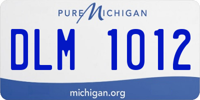 MI license plate DLM1012