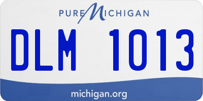 MI license plate DLM1013