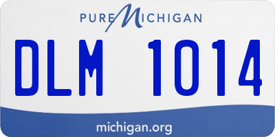 MI license plate DLM1014