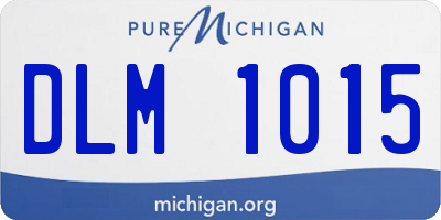 MI license plate DLM1015