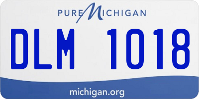 MI license plate DLM1018