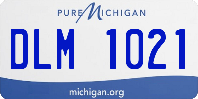 MI license plate DLM1021