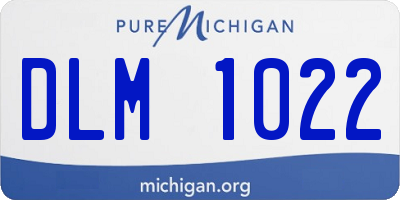 MI license plate DLM1022
