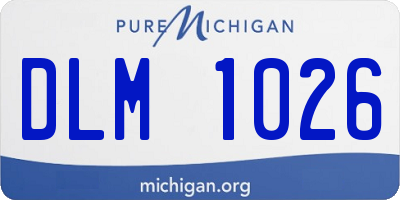 MI license plate DLM1026