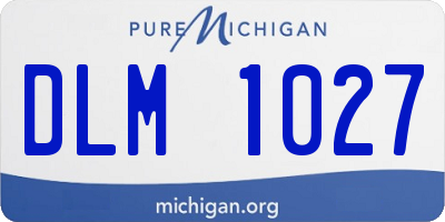 MI license plate DLM1027