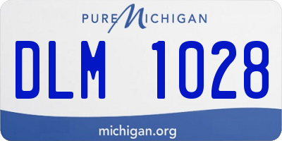 MI license plate DLM1028