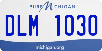 MI license plate DLM1030