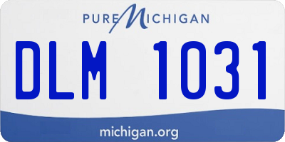 MI license plate DLM1031