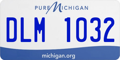 MI license plate DLM1032