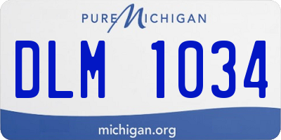 MI license plate DLM1034