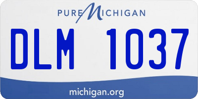 MI license plate DLM1037