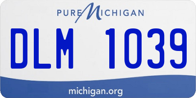 MI license plate DLM1039
