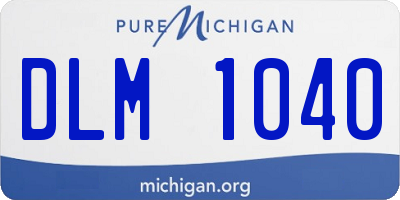 MI license plate DLM1040