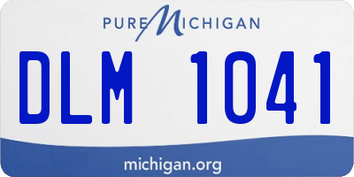 MI license plate DLM1041