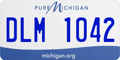 MI license plate DLM1042