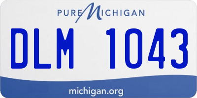 MI license plate DLM1043