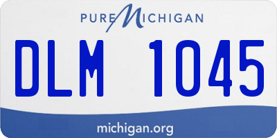 MI license plate DLM1045